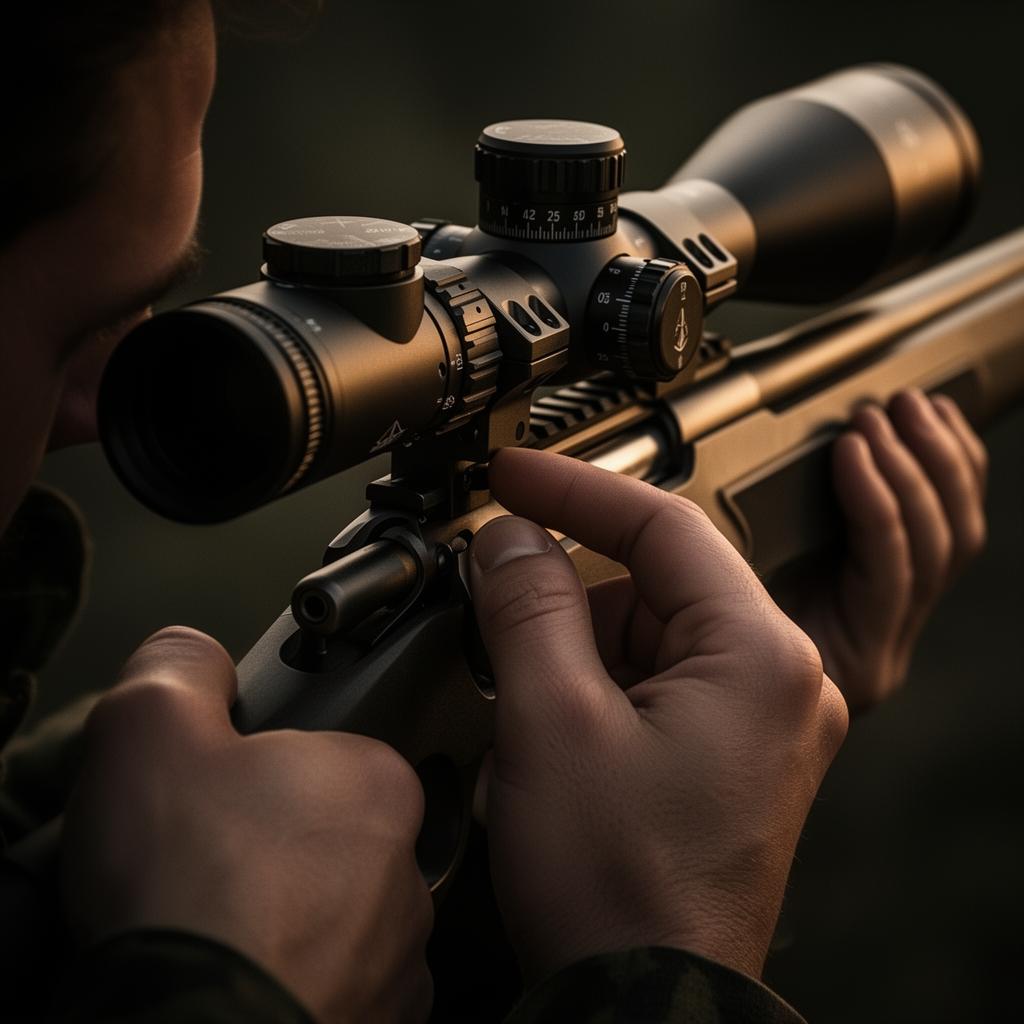 Instructor adjusting precision scope turrets
